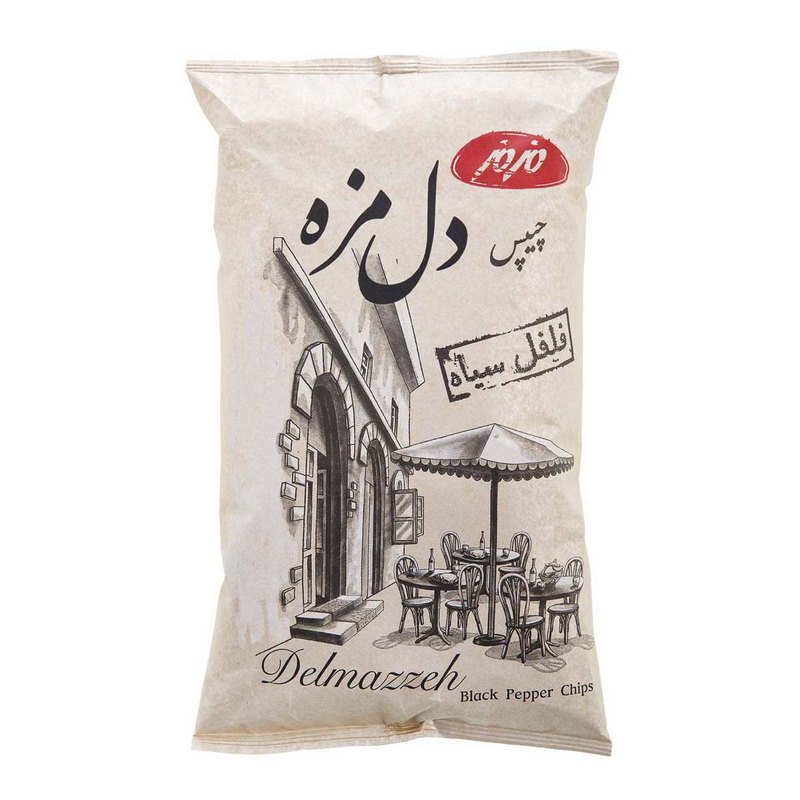 مزمز چیپس سنتی فلفل سیاه دل مزه 180gr
