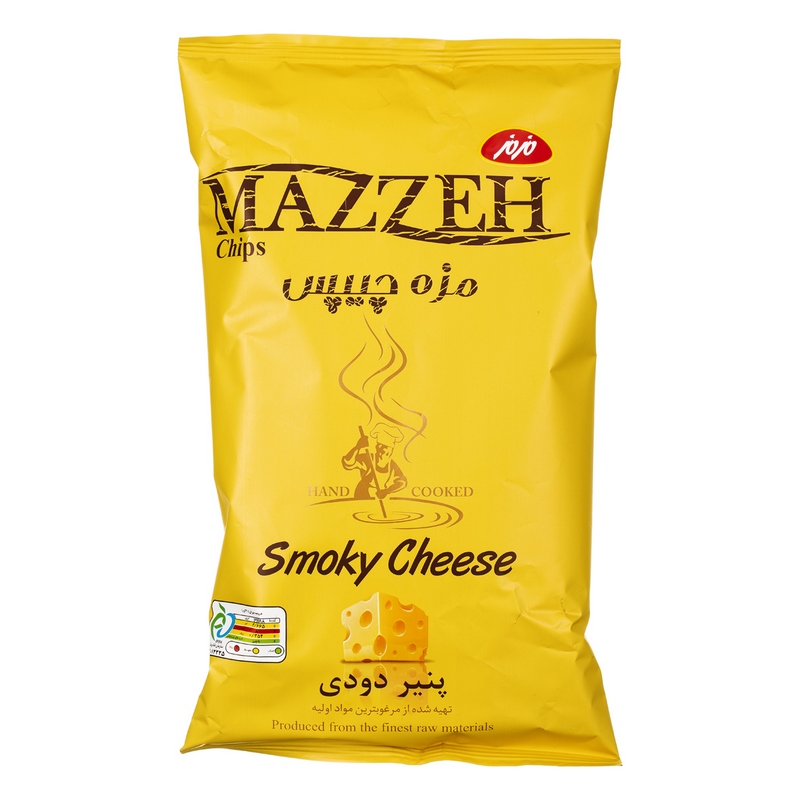 مزمز مزه چیپس الگانس متوسط پنیر دودی 60gr