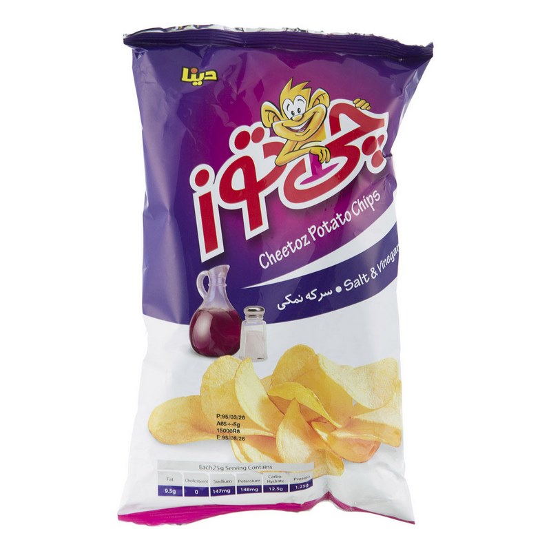 چی توز چیپس سرکه متوسط 65gr