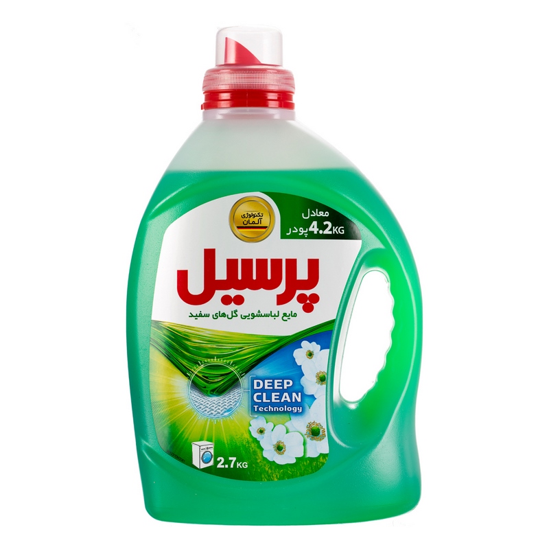 پرسیل مایع لباسشویی رنگی پاکیزگی عمیق گلهای سفید