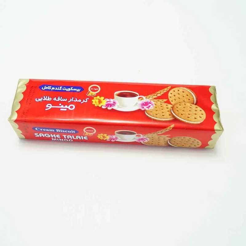مینو بیسکویت کرمدارساقه طلایی مانژ 48 بسته 192gr