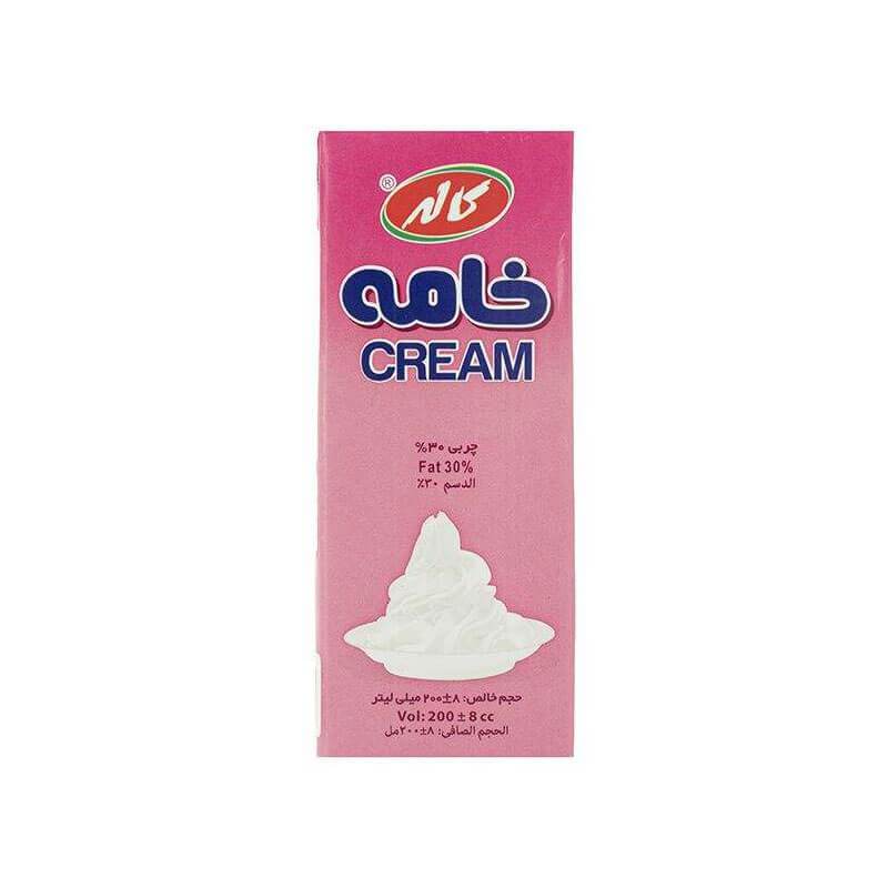 کاله خامه پاکتی اسلیم 200cc