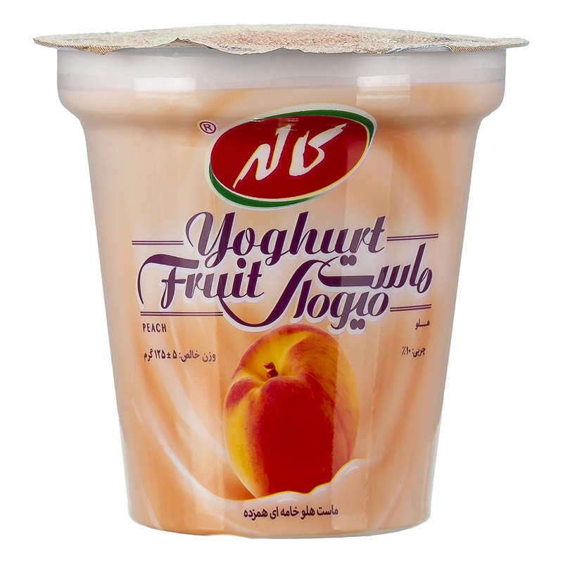 کاله ماست میوهای هلو 125gr