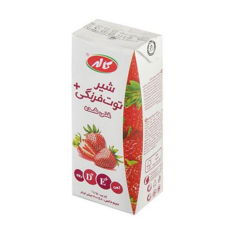 کاله شیر توت فرنگی غنی شده لیف 200cc