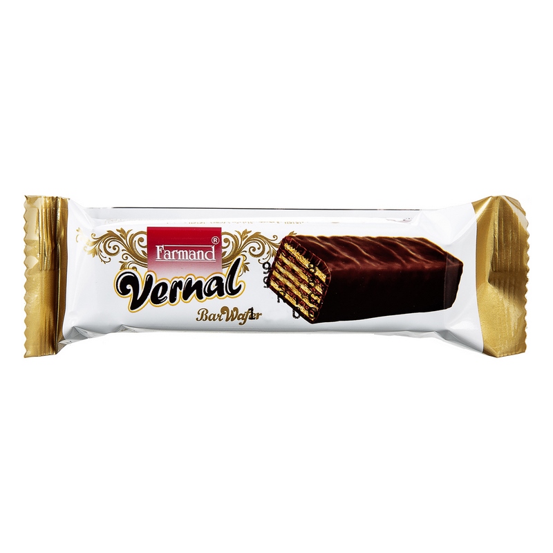 فرمند ویفر با روکش کاکائویی با روکش متالیزری 20gr