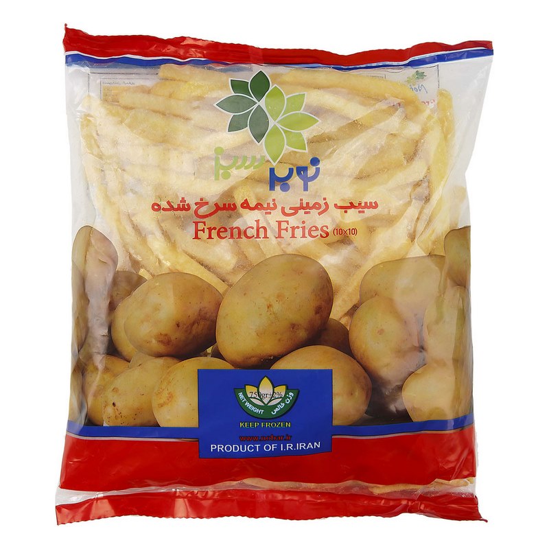 نوبرسبز سیب زمینی خلال 10*10 – 750gr