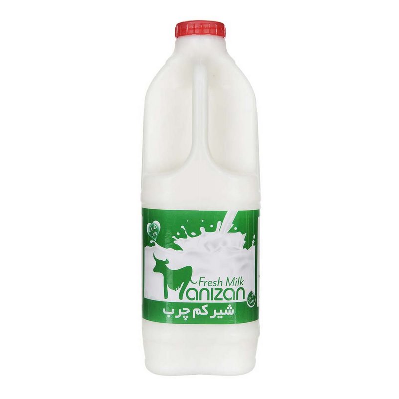 مانیزان شیر پاستوریزه بطری 1.5% چربی 2lit