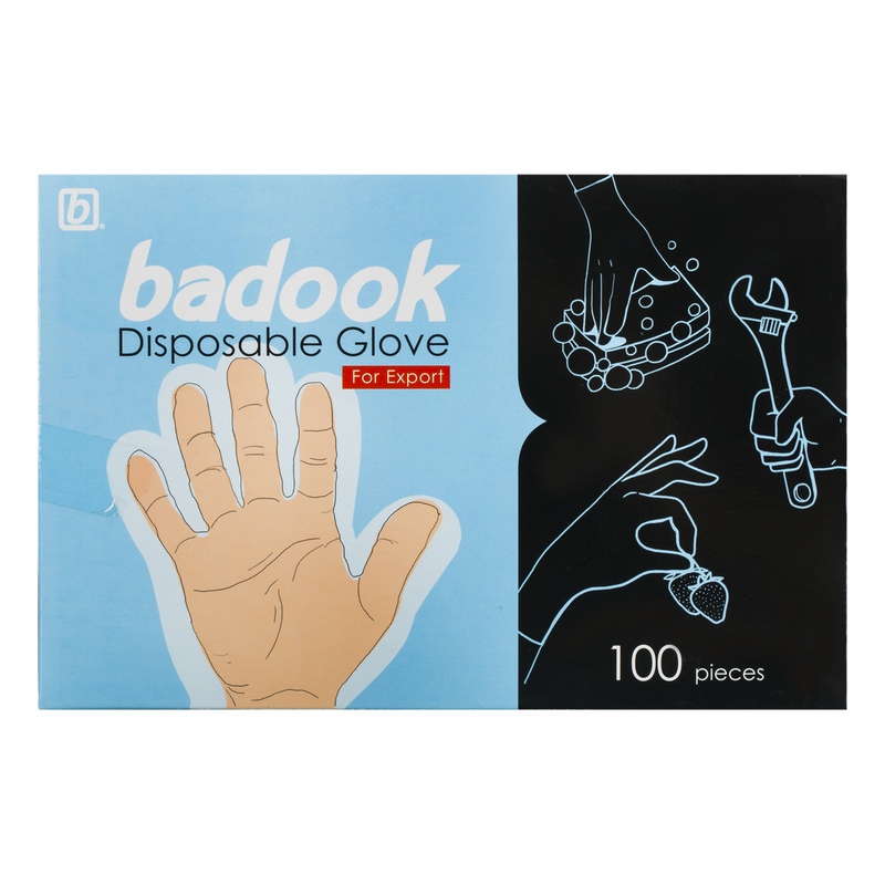 بادوک دستکش یکبار مصرف جعبه ای 100عددی