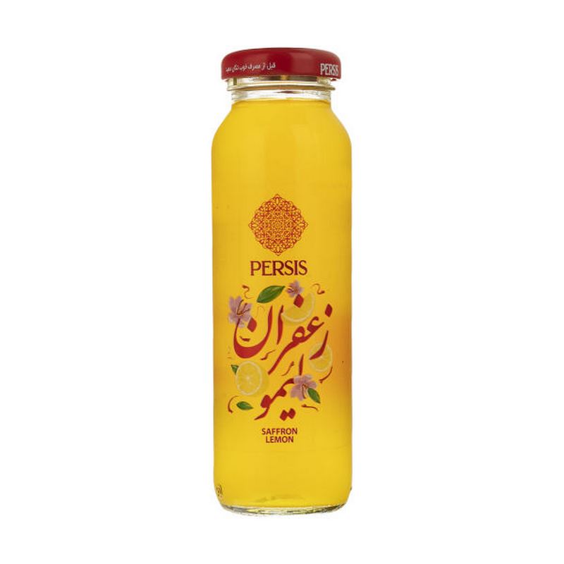 پرسیس نوشیدنی لیمو زعفران شیشه 200cc