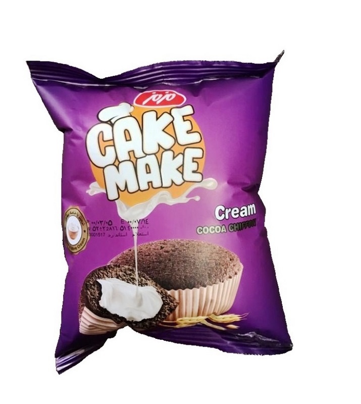 مزمز کیک میک شیفون کاکائویی کرم خامه 50gr