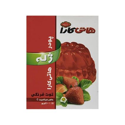 هاتی کارا پودر ژله توت فرنگی 100gr