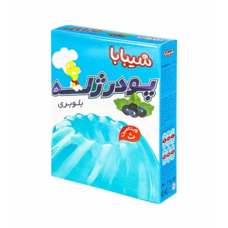 شیبابا پودر ژله بلوبری با ویتامین ث 100gr