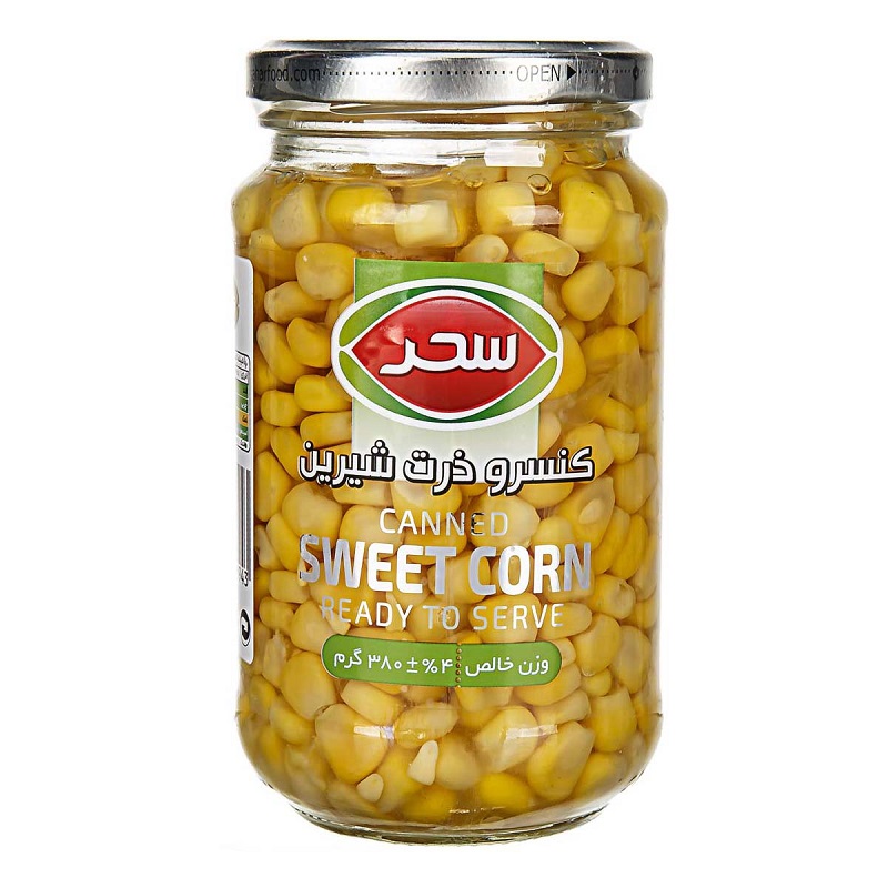 سحر کنسرو شیشه ای ذرت 380gr