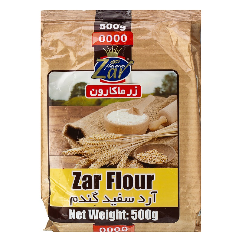 زرماکارون آرد سفید گندم 500gr