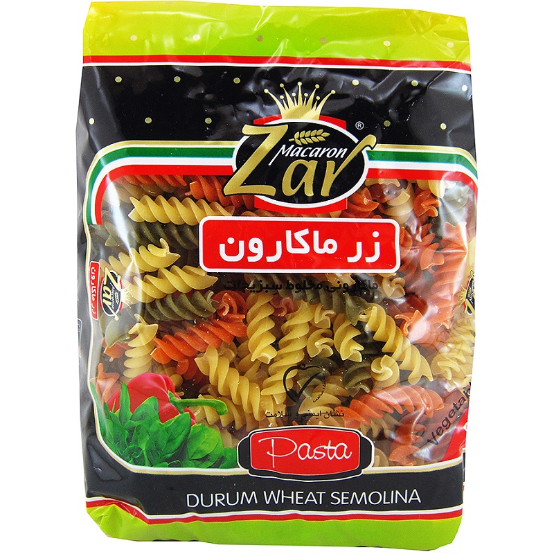 زرماکارون ماکارونی سبزیجات مته ای 500gr