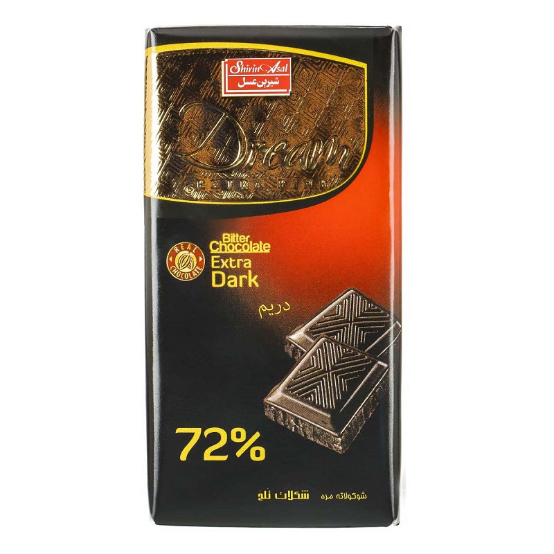 شیرین عسل شکلات مغردار بیتر 72%