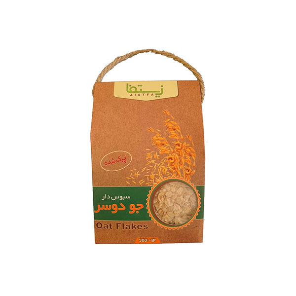 زیستفا جو دوسر سبوس دار پرک شده جعبه 300gr