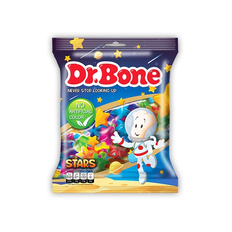 دکتر بن پاستیل ستاره با رنگ طبیعی 36 عددی 85gr