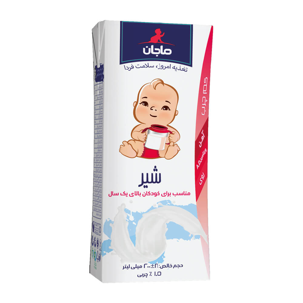 كاله شير كم چرب غني شده كودك ليف 200cc